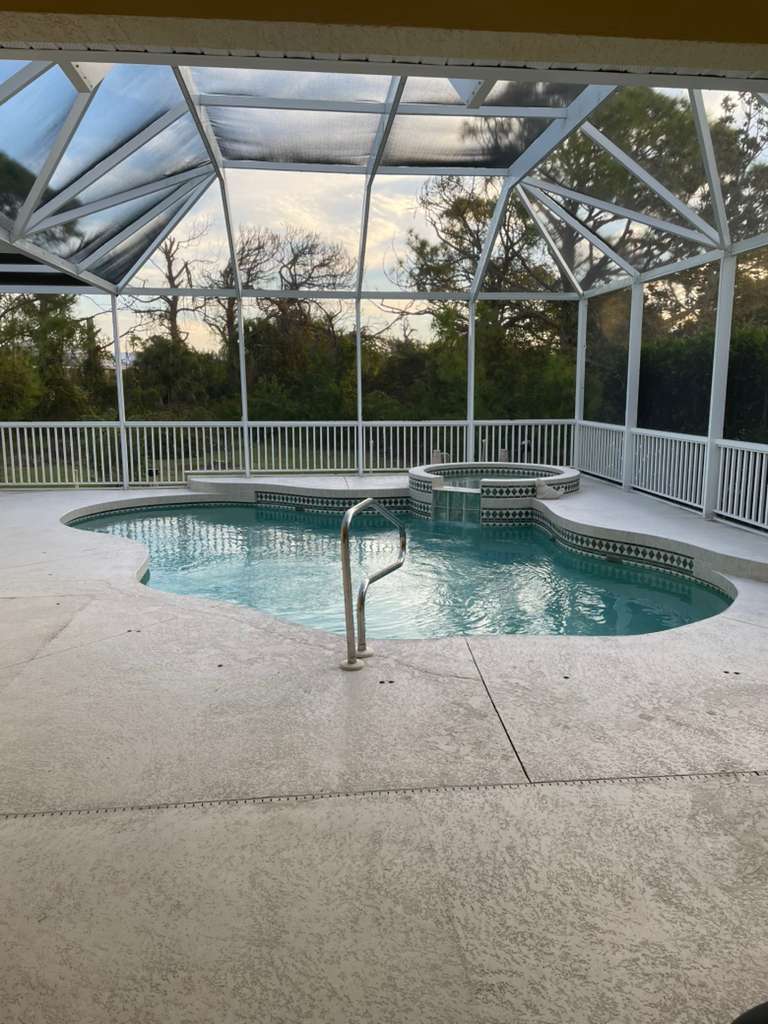Before pool renovation - original concrete deck