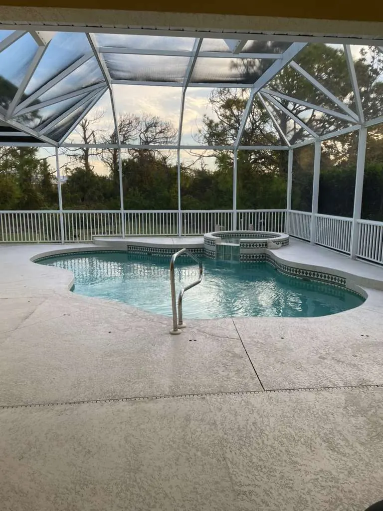 Before: pool with original concrete deck