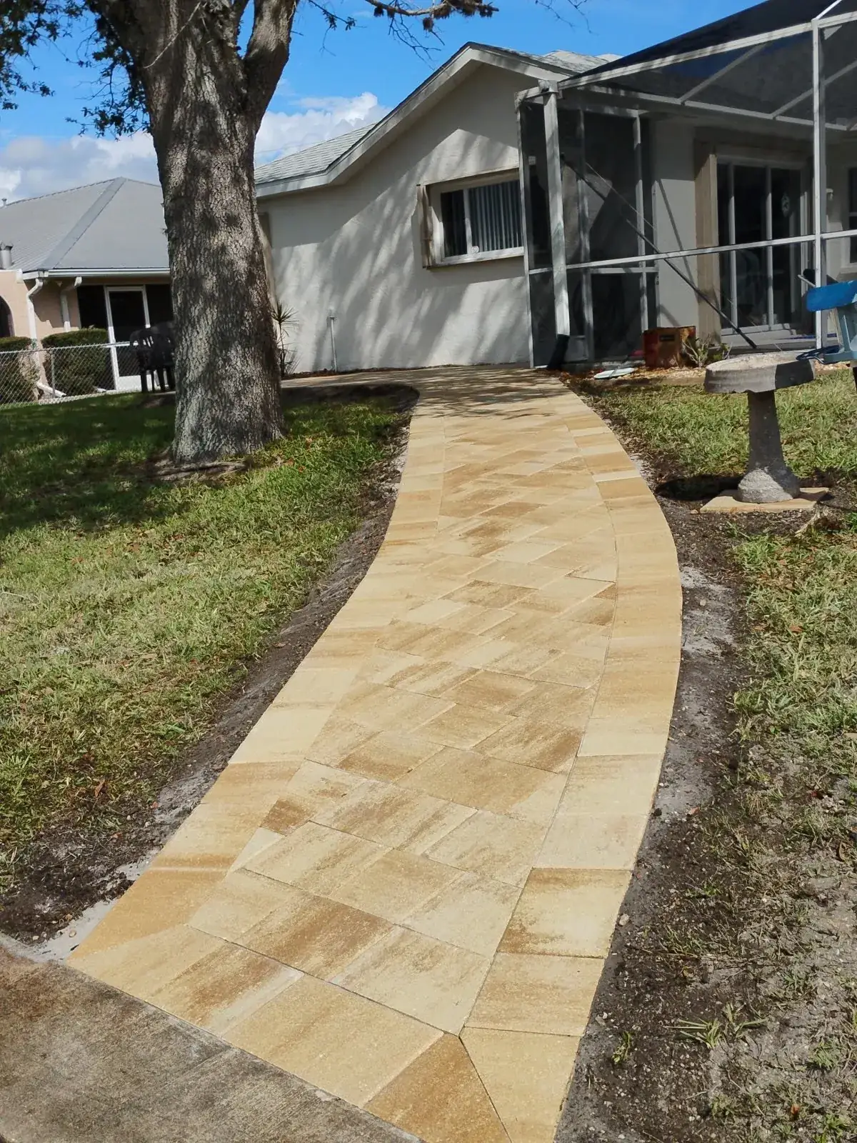 After: new paver walkway installation